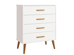 Cômoda 4 Gavetas Reller Isis Branco Fosco - 11304