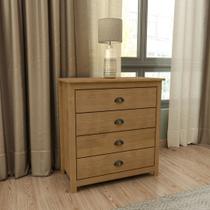 Cômoda 4 Gavetas Topázio 100% Madeira Maciça para Quarto Cômoda 4 Gavetas Topázio 100% Madeira Maciça para Quarto