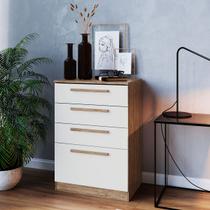 Cômoda 4 Gavetas Wood/Branco Cm31 - Decibal