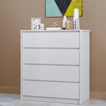 Comoda 4 Gv 89 Cm Corrediças Telescopicas Co027 Branco Neve Mxm Comoda 4 Gv 89 Cm Corrediças Telescopicas Co027 Branco Neve Mxm