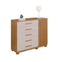 Cômoda 5 Gavetas 1 Porta 122cm Paris Benetil