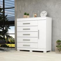 Cômoda 5 Gavetas 1 Porta Com Sapateira Rayane ACP