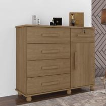 Cômoda 5 Gavetas 1 Porta Ibiza Plus Noce