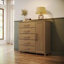 Cômoda 5 Gavetas 1 Porta Linha Ouro - Finestra Móveis - 100% Madeira Maciça Cômoda 5 Gavetas 1 Porta Linha Ouro - Finestra Móveis - 100% Madeira Maciça