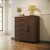 Cômoda 5 Gavetas 1 Porta Linha Ouro - Finestra Móveis - 100% Madeira Maciça Cômoda 5 Gavetas 1 Porta Linha Ouro - Finestra Móveis - 100% Madeira Maciça