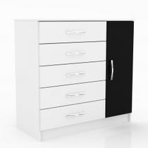 Cômoda 5 Gavetas 1 Porta Zurique Evidência Móveis Cômoda 5 Gavetas 1 Porta Zurique Evidência Móveis