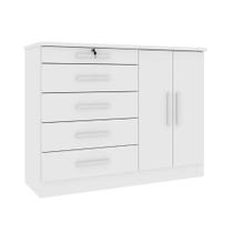 Cômoda 5 Gavetas 2 Portas Istambul - Branco Cômoda 5 Gavetas 2 Portas Istambul - Branco
