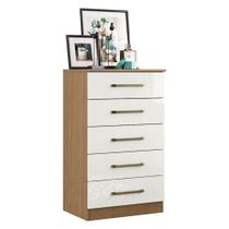 Cômoda 5 Gavetas 2014140 Atacama Off White - Aramóveis