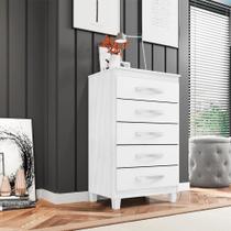 Comoda 5 Gavetas 57 Cm Moden 2259 Branco Flex Incp Comoda 5 Gavetas 57 Cm Moden 2259 Branco Flex Incp