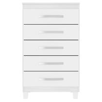 Comoda 5 Gavetas 57 cm Moden 2259 Branco Flex INCP Comoda 5 Gavetas 57 cm Moden 2259 Branco Flex INCP