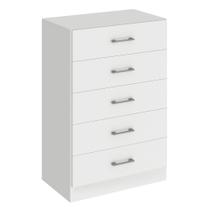 Cômoda 5 Gavetas 60cm Aruba CO900 Cor Branco - Fellicci Móveis Cômoda 5 Gavetas 60cm Aruba CO900 Cor Branco - Fellicci Móveis