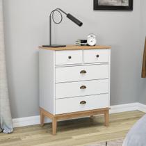 Cômoda 5 Gavetas 70cm Puxadores Metálicos Cômoda 5 Gavetas 70cm Puxadores Metálicos