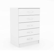 Cômoda 5 gavetas Branco - Evidência