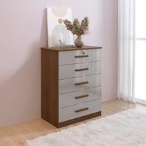 Cômoda 5 Gavetas com Chave MDF Rio Cômoda 5 Gavetas com Chave MDF Rio