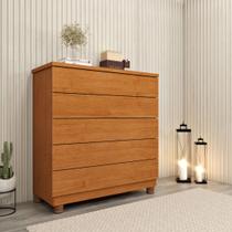 Cômoda 5 Gavetas com pés 86cm Premium