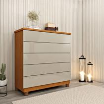 Cômoda 5 Gavetas com pés 86cm Premium