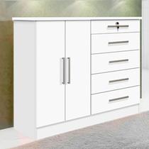 Cômoda 5 Gavetas Com Sapateira Para Quarto