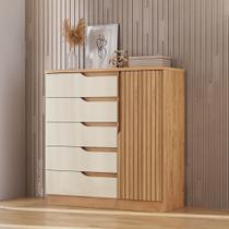 Cômoda 5 Gavetas e 1 Porta Tamanho médio - Atualle Móveis