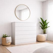 Cômoda 5 Gavetas Florença Yescasa Branco/Neve Cômoda 5 Gavetas Florença Yescasa Branco/Neve