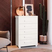 Cômoda 5 Gavetas Paris Branco - Fênix