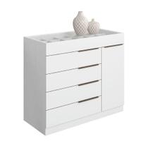 Cômoda 5 Gavetas Porta Joias Organizador Vidro Sevilha