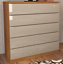 Cômoda 5 Gavetas Premium - Tcil Móveis - Cinamomo/Off White