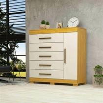 Cômoda 5 Gavetas + Sapateira 100% MDF RAYANE C/SAPATEIRA