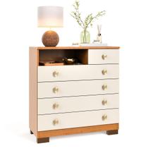 Cômoda 5 Gavetas Select Para Quarto Adulto Multiuso