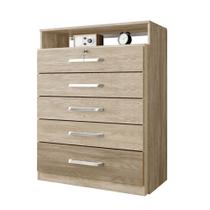 Cômoda 5 Gavetas Triunfo 5090 Nogal / Vanilla Touch Demóbile