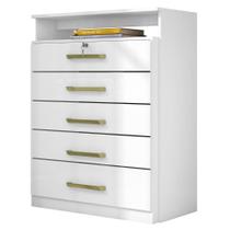 Cômoda 5 Gavetas Triunfo Branco 5090 Demóbile