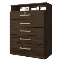 Cômoda 5 Gavetas Triunfo Ébano Touch 5090 Demóbile