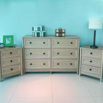 Cômoda 6 Gav+2 Mesas de Cabeceira Ditália DM-217 DM-111 Cozy