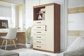 Comoda 6 Gavetas 1 Porta com Nicho Marabá Jatoba / Areia Comoda 6 Gavetas 1 Porta com Nicho Marabá Jatoba / Areia