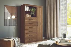 Comoda 6 Gavetas 1 Porta com Nicho Marabá Jatoba