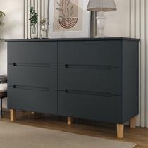 Cômoda 6 Gavetas 100% Mdf Logan 136cm