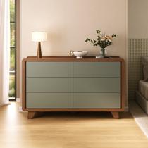 Cômoda 6 Gavetas 100% Mdf Premium com Corrediças Telescópicas e Pés Elevados Mabel