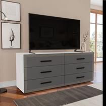 Cômoda 6 Gavetas 63,1x150,1x46 Cm Valência