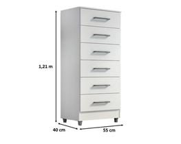 Comoda 6 Gavetas Branco Helena