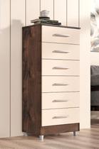 Cômoda 6 gavetas HELENA CHOCOLATE/OFF WHITE