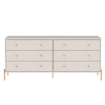 Cômoda 6 Gavetas Jasper Branco 182 cm Cômoda 6 Gavetas Jasper Branco 182 cm