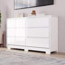 Cômoda 6 Gavetas Layla Casa 812 Branco Cômoda 6 Gavetas Layla Casa 812 Branco