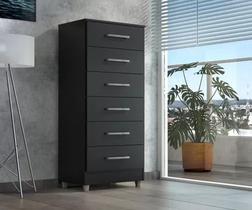 Cômoda 6 gavetas - Preto Helena Cômoda 6 gavetas - Preto Helena