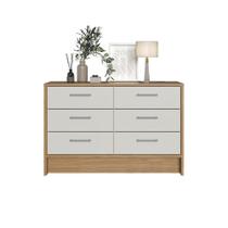 Cômoda 6 Gavetas Prime CM3060 Decibal Naturalle Cristalo