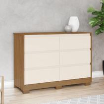 Cômoda 6 Gavetas Ravenna Henn Nature Com Off White