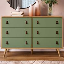 Cômoda 6 Gavetas Savana Alecrim 3003 - Genialflex Cômoda 6 Gavetas Savana Alecrim 3003 - Genialflex