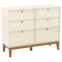 Cômoda 6 Gavetas Unique Off White Eco Wood - Matic Cômoda 6 Gavetas Unique Off White Eco Wood - Matic