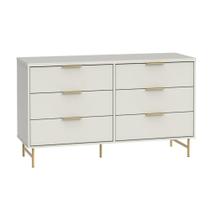 Cômoda 6 Gavetas Yves 135 cm Rack Sala de Estar Cômoda 6 Gavetas Yves 135 cm Rack Sala de Estar