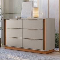 Cômoda 6g Sophia para Quartos 82,5x45x136cm Marrom/Nogueira/Nude Prime Tx Cômoda 6g Sophia para Quartos 82,5x45x136cm Marrom/Nogueira/Nude Prime Tx