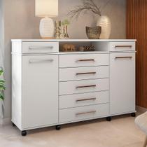 Cômoda 7 Gavetas 2 Portas 1 Cabideiro 1 Nicho com Rodizios London Cômoda 7 Gavetas 2 Portas 1 Cabideiro 1 Nicho com Rodizios London