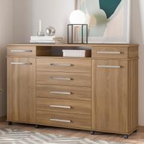 Cômoda 7 Gavetas 2 Portas 1 Cabideiro 1 Nicho com Rodizios London Cômoda 7 Gavetas 2 Portas 1 Cabideiro 1 Nicho com Rodizios London